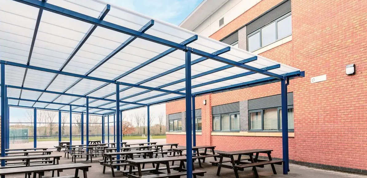 The Avon Valley School in Warwickshire Install Dining Area Canopy